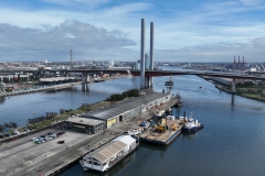 The Alma Doepel ready for the mast installation