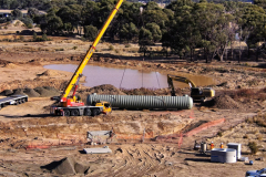 The tank about to be installed