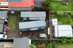 2nd container being manoevered into its final postion