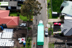 2nd container clearing power lines on arrival on site