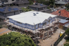 Upper windows and skylights installed