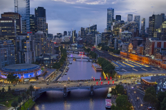 Hamer Hall & Art centre spire at night