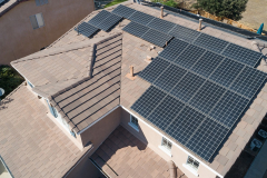 Solar Panels Installed on Roof of Large House